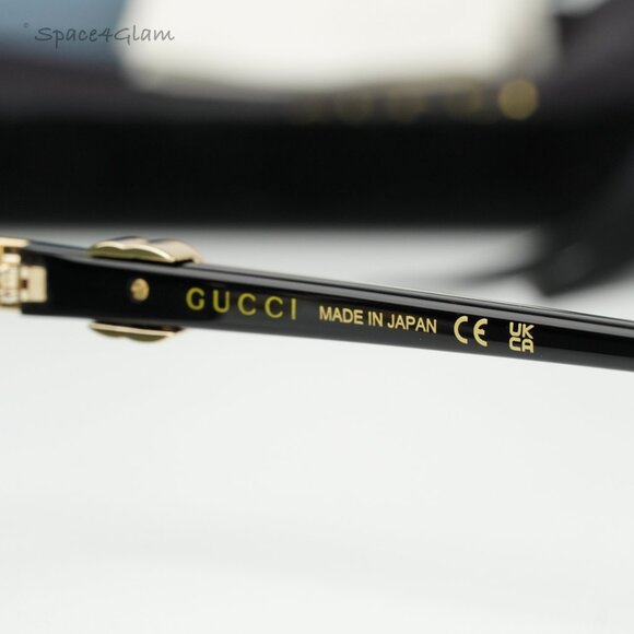 Gucci Women Sunglasses Gold Black Grey Geometric GG1593S 001 BRAND NEW main image 10